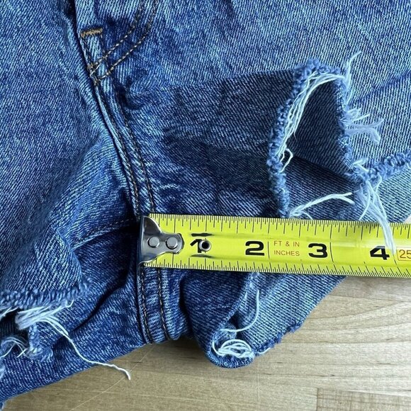 Levi’s 501 Cut-off Denim High Rise‎ Shorts Odeon Medium Wash Size 30 - Picture 8 of 8